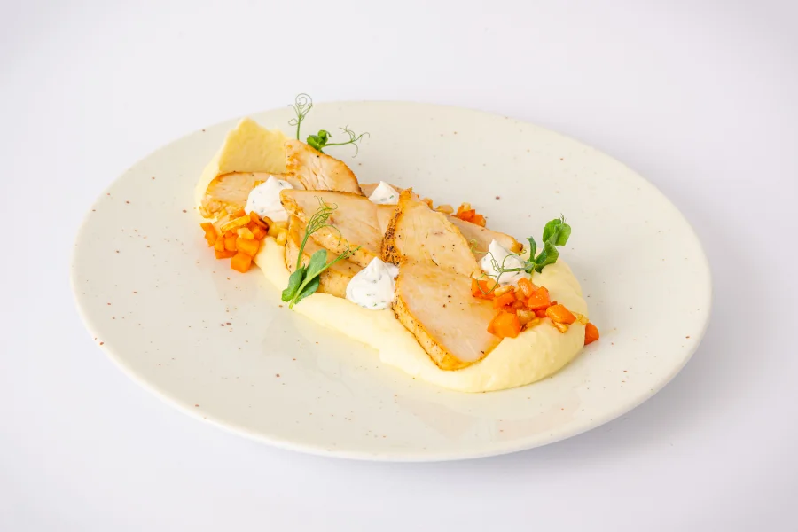 Grilled sliced chicken breast