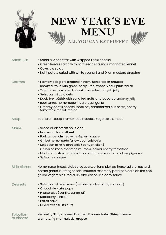 New Year´s Eve Buffet